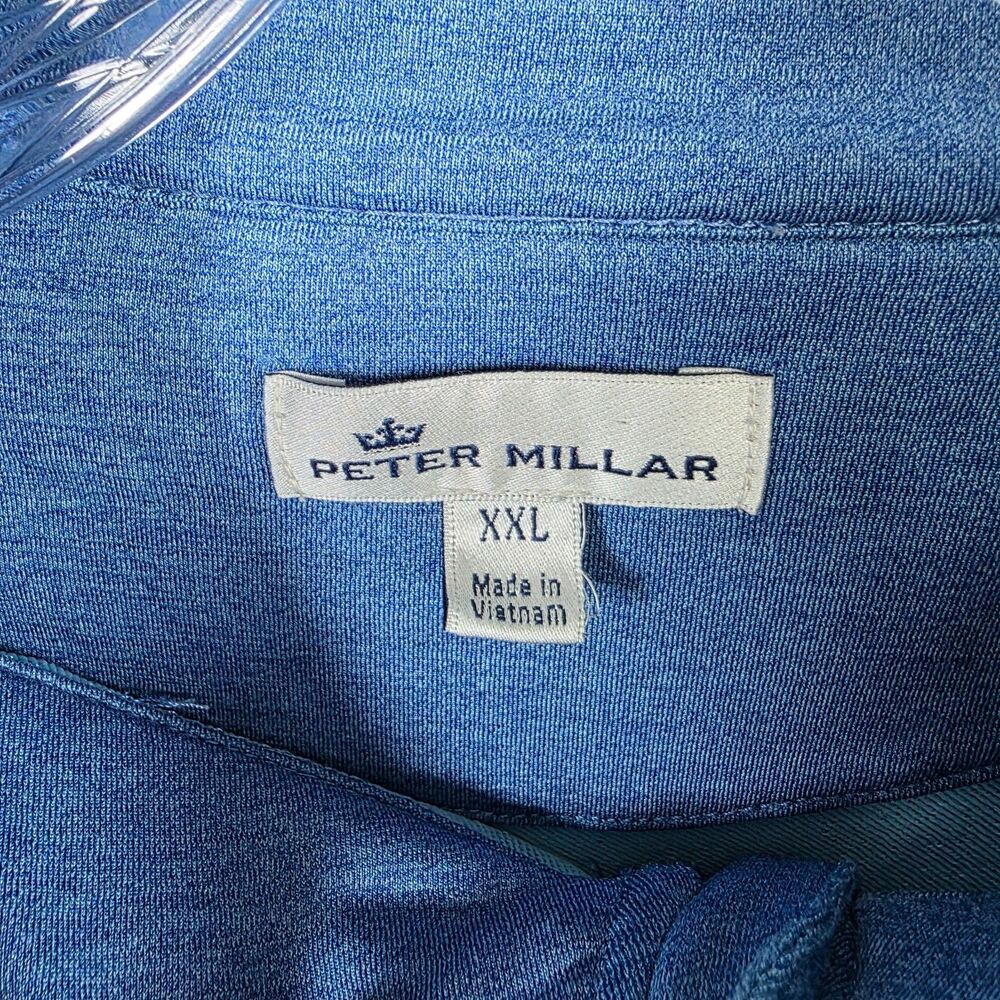 Peter Millar Performance Quarter Zip Pullover Men’s Blue Size 2XL - Picture 4 of 11